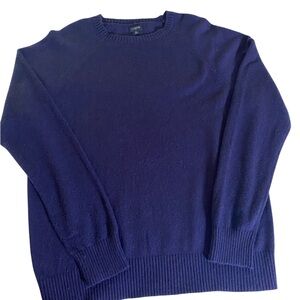 J. Crew Men's Lambswool Blend Blue Crewneck Sweater Size XL